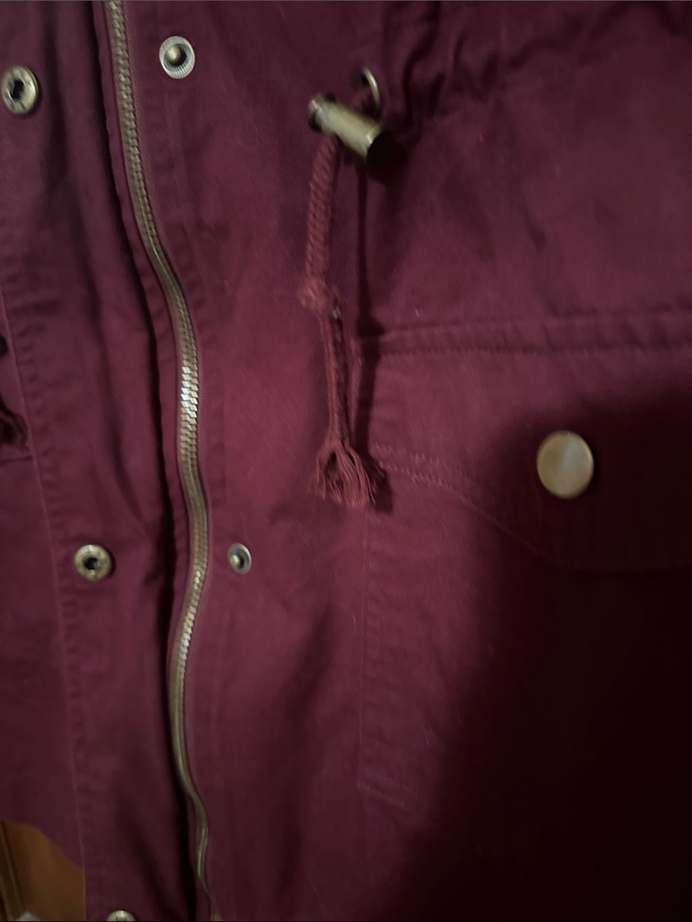 Zenana Outfitters Maroon Zip-Front Hooded Vest - Picture 5 of 6